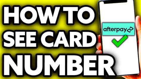 afterpay card number|How To See An Afterpay Card Number (How To Find My。